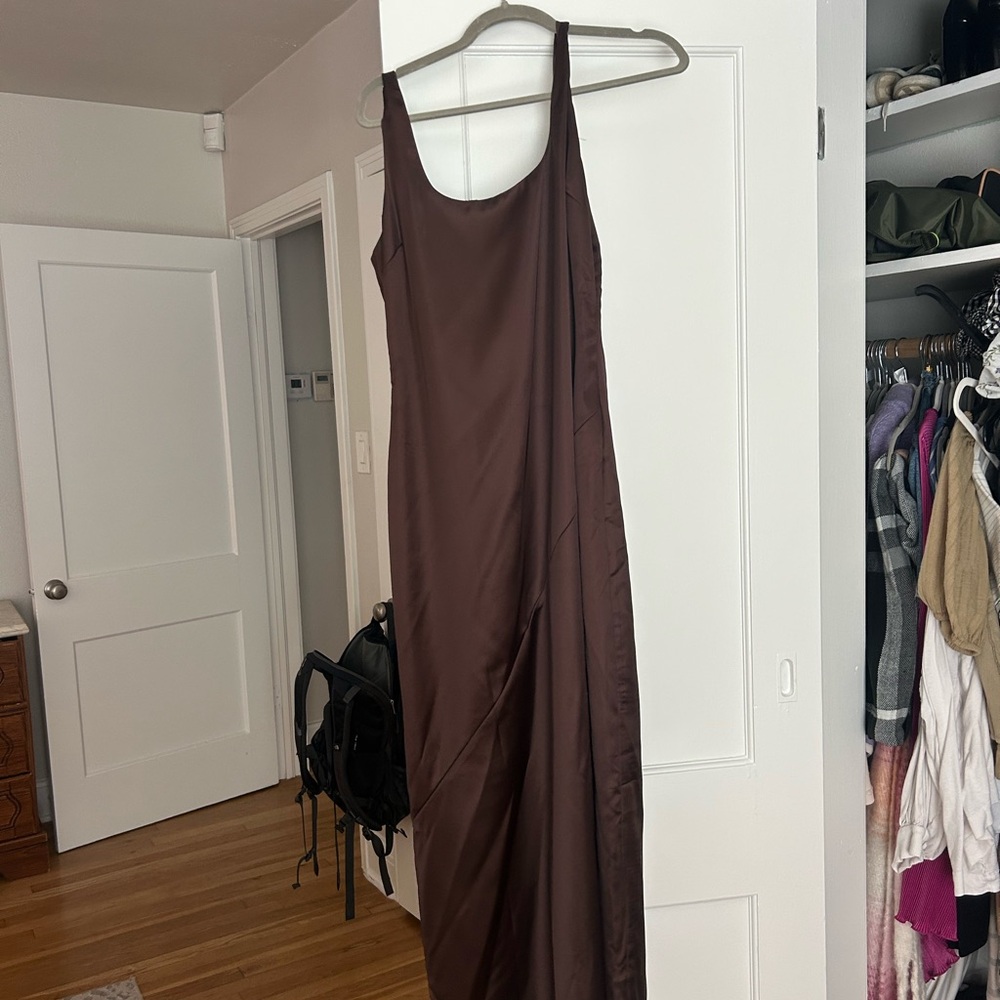 Lime and Dot Brown Dress